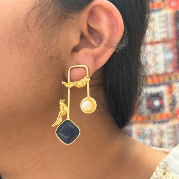 Statement Danglers with Bird