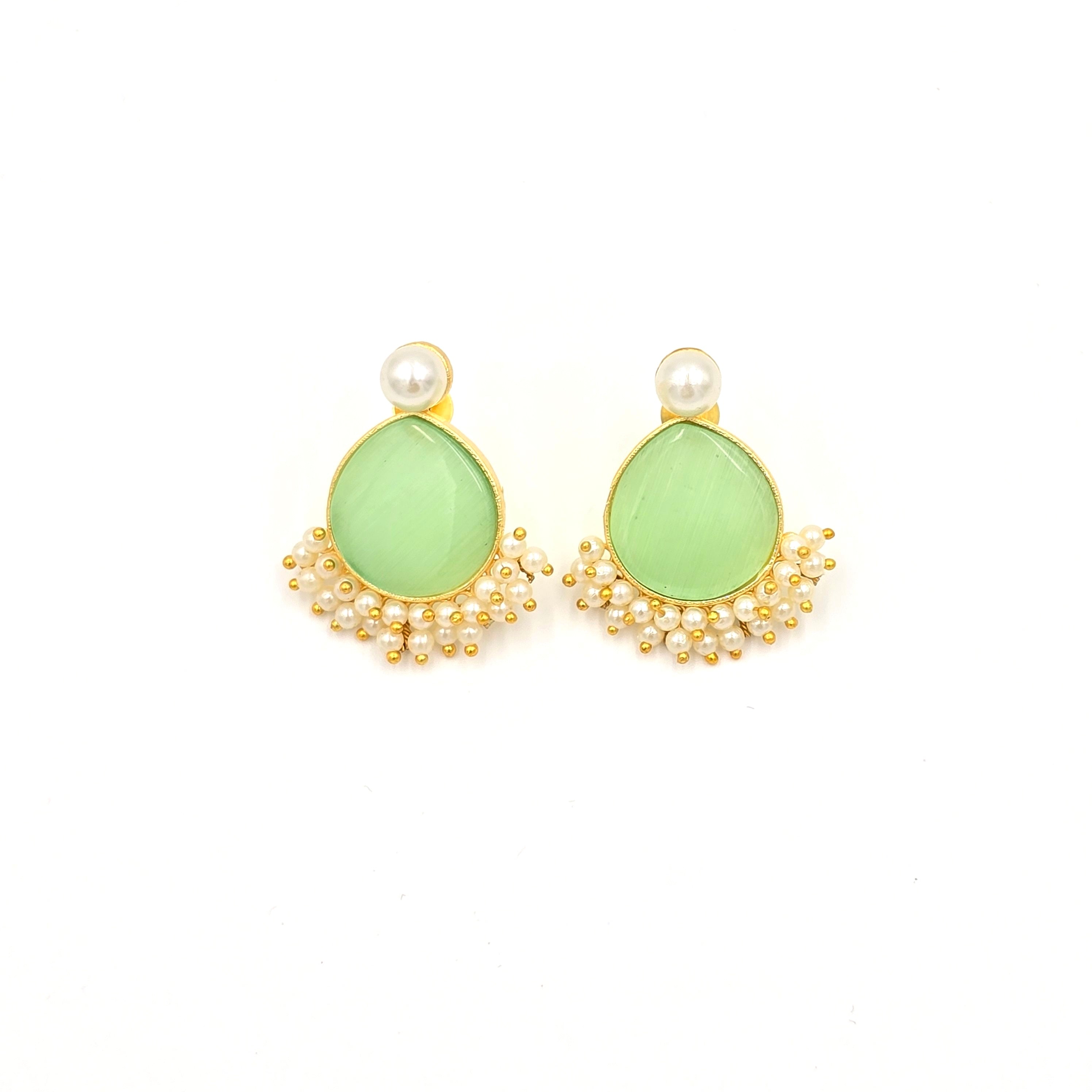 Drop Studs With Pearls