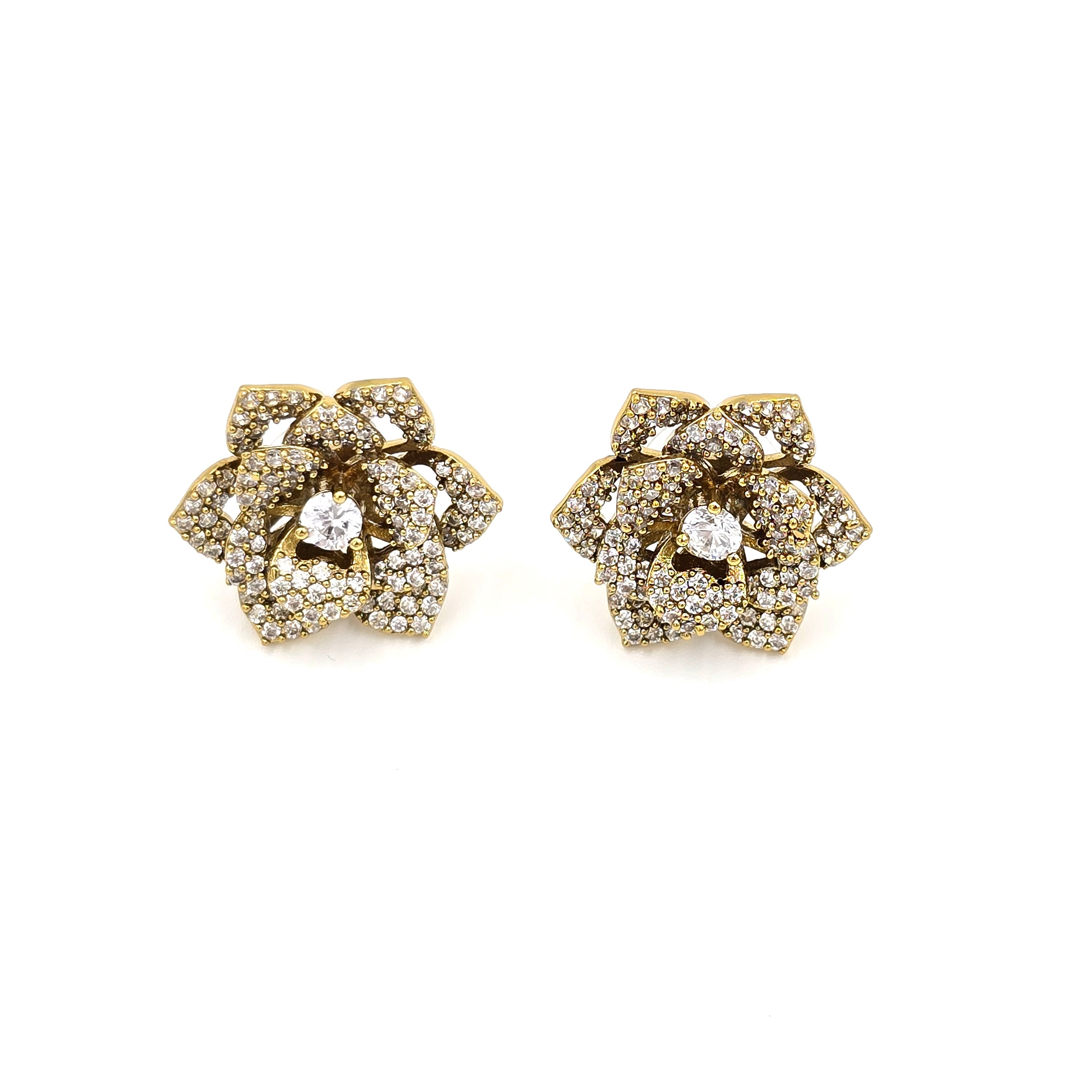 Floral Diamond Studs