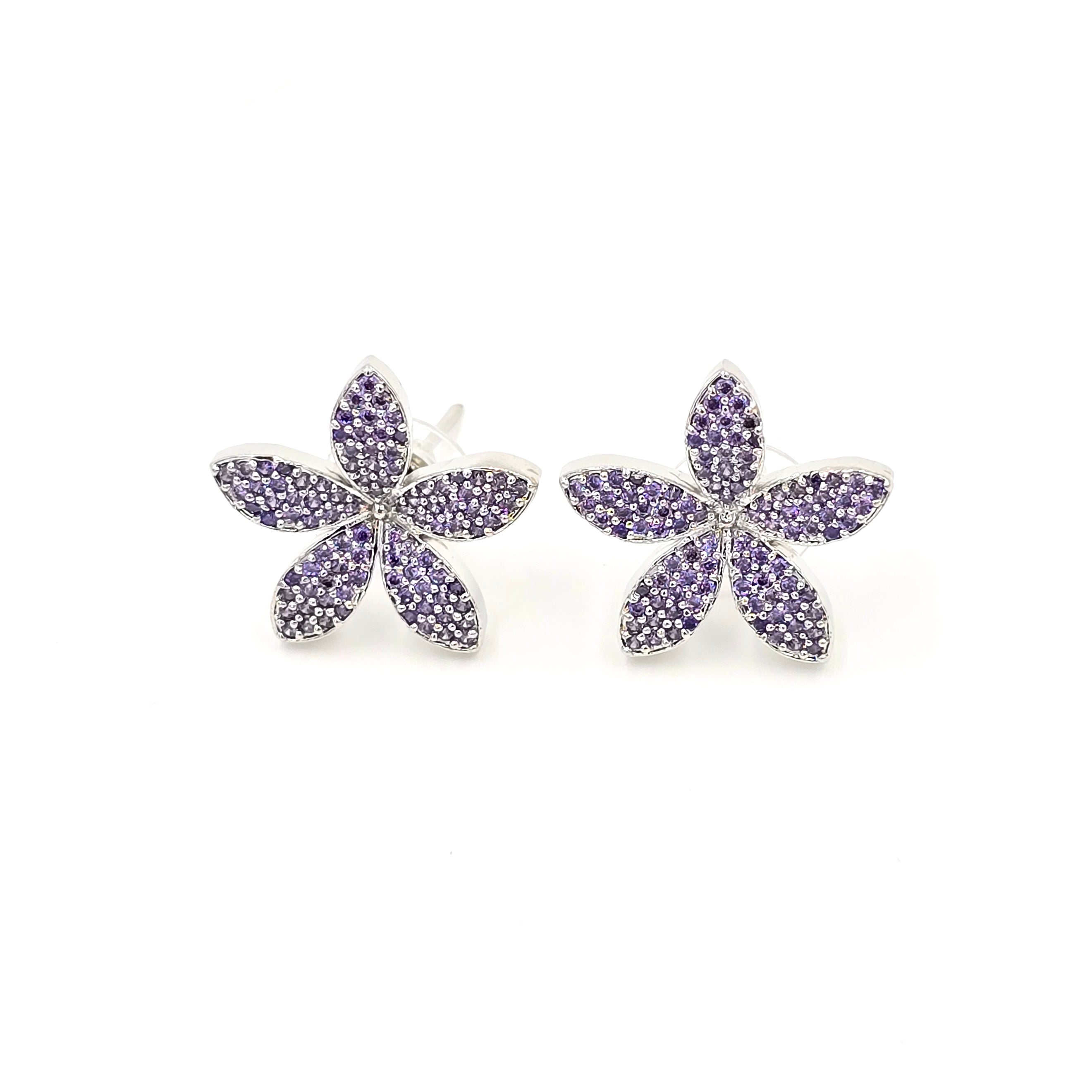 Purple Sapphire Bloom Studs