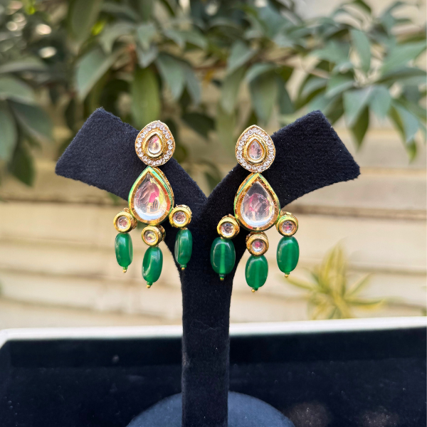Mughal Panna earrings