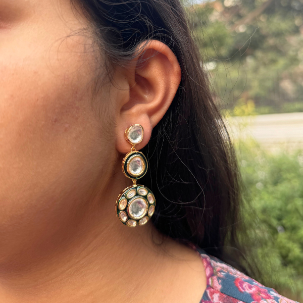 Grace Kundan Studded Danglers
