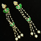 Green Lotus Grace Drop Earrings