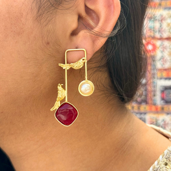 Statement Danglers with Bird