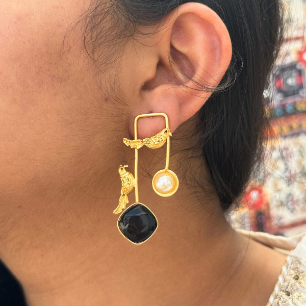 Statement Danglers with Bird