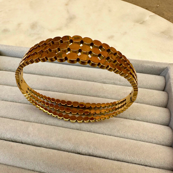 Triple Layered Gold Bracelet