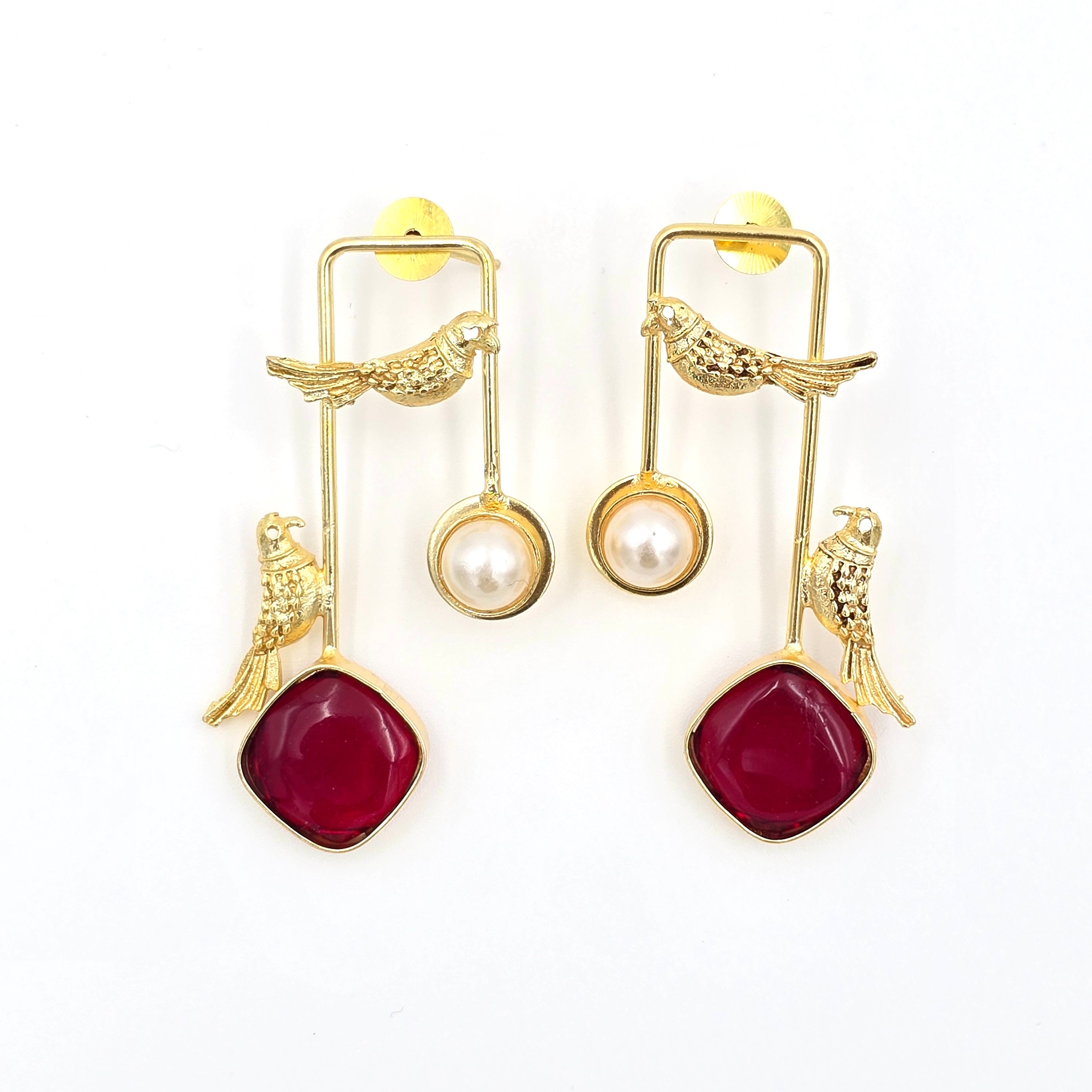 Statement Danglers with Bird