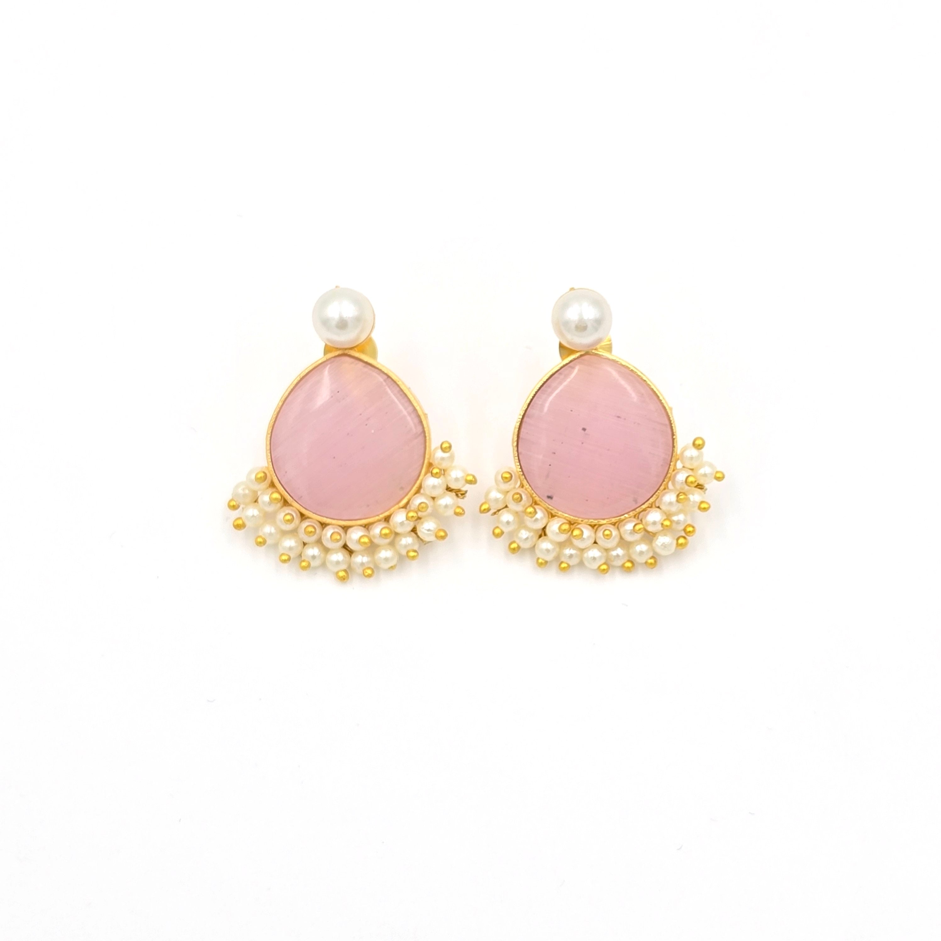 Drop Studs With Pearls