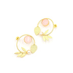 Statement Studs with leaves and Pearls