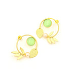 Statement Studs with leaves and Pearls
