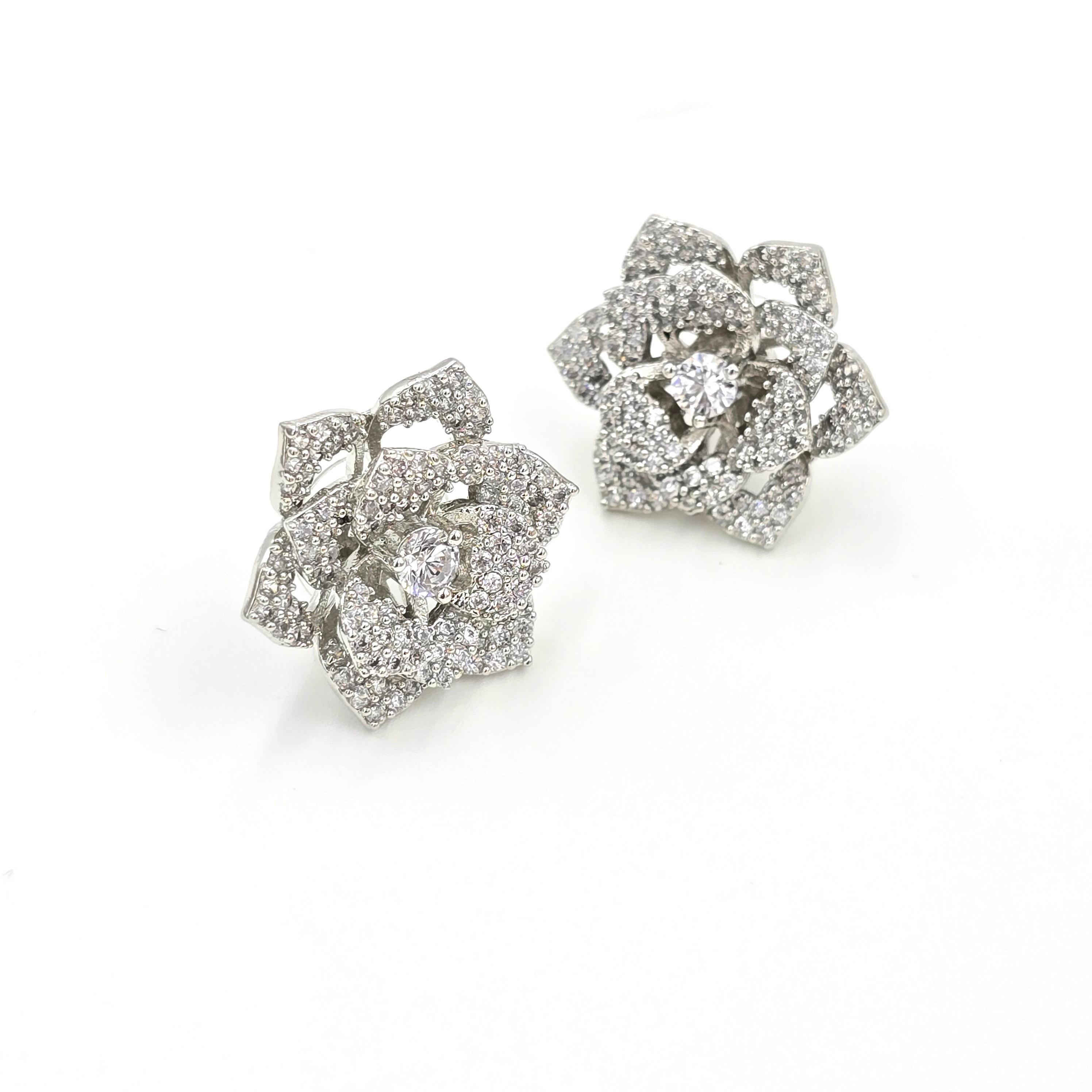 Floral Diamond Studs