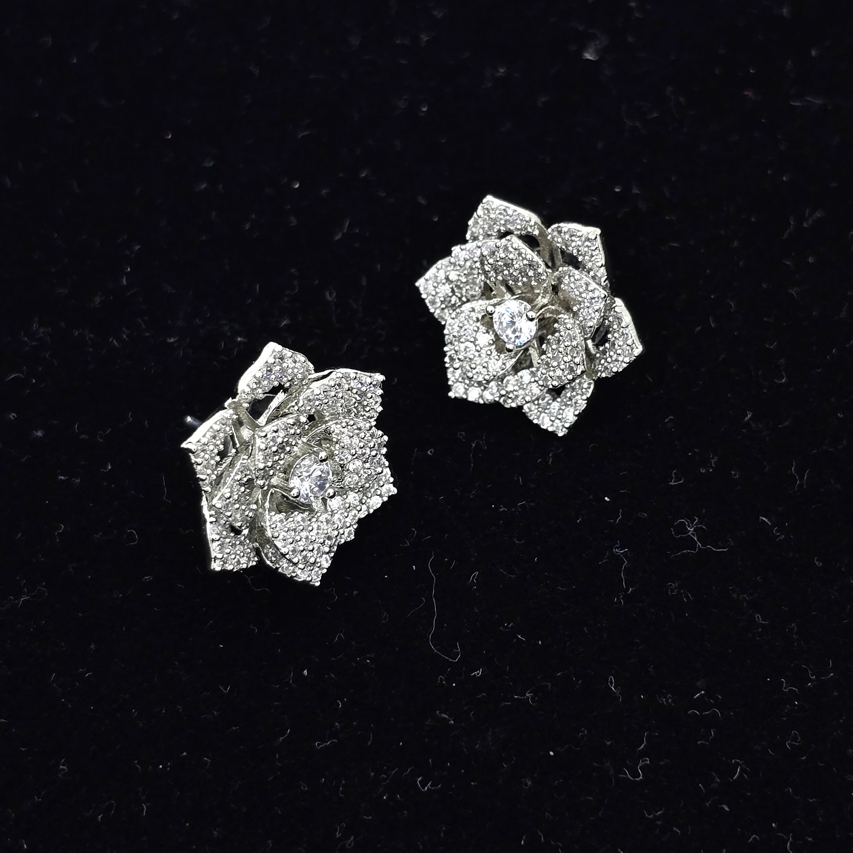 Floral Diamond Studs