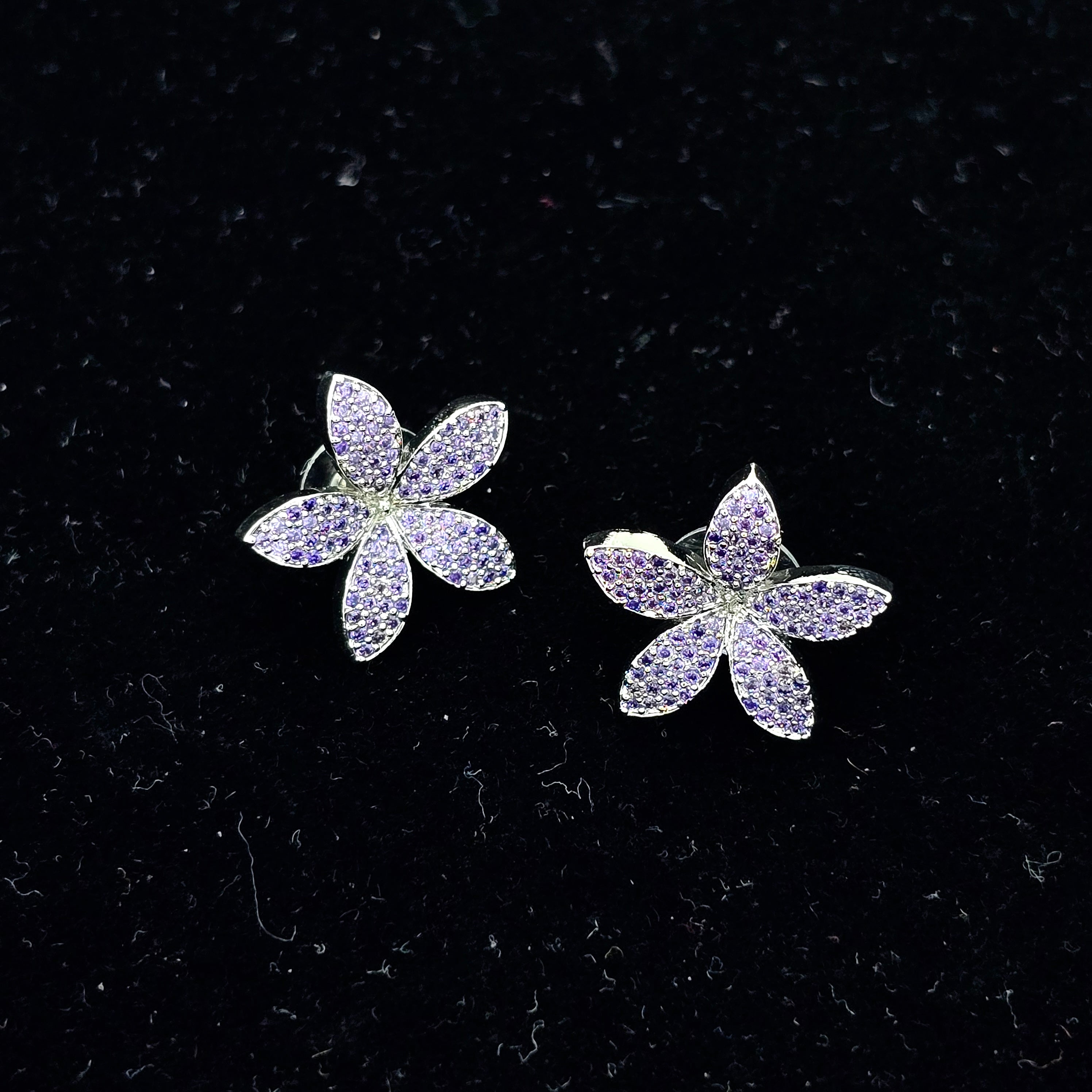 Purple Sapphire Bloom Studs