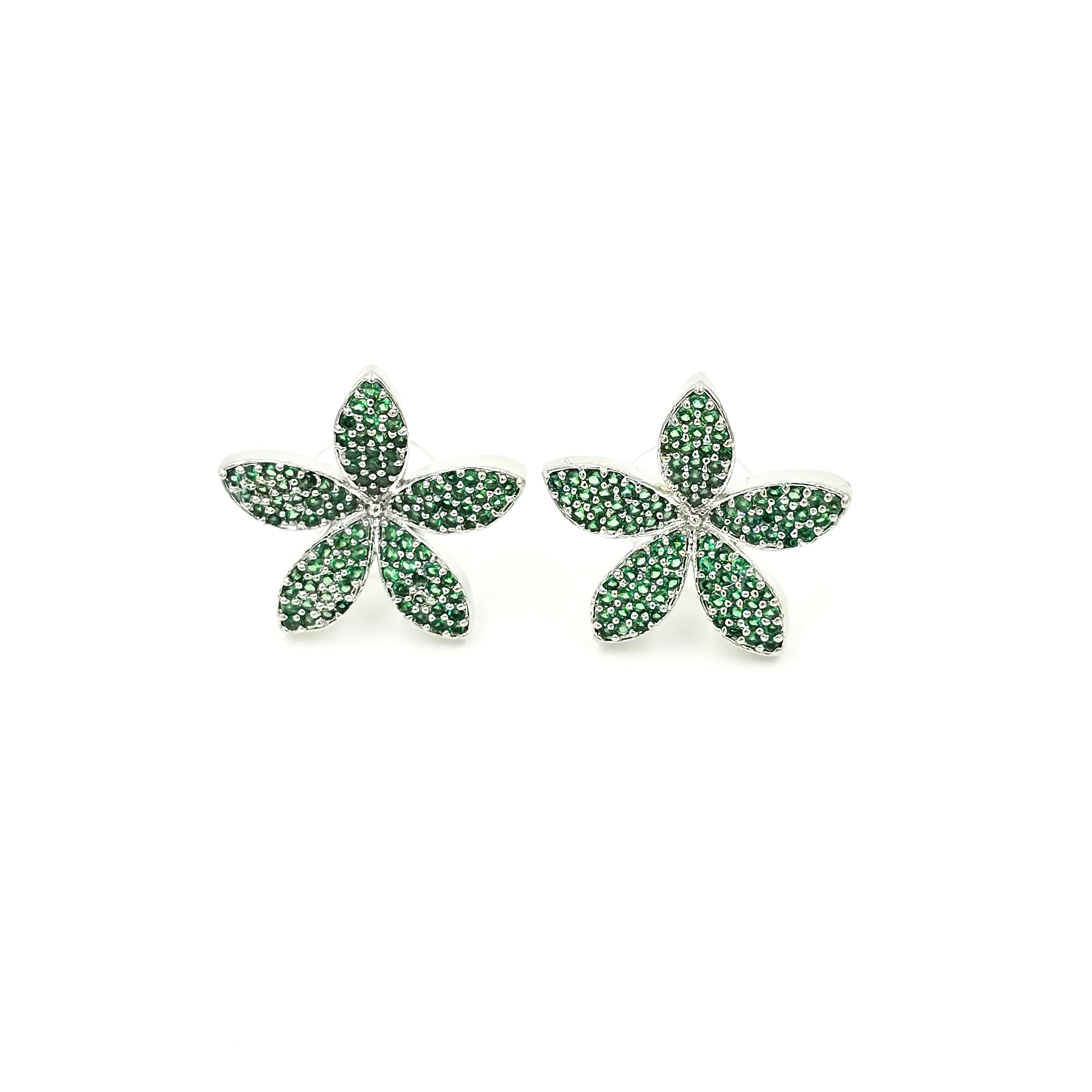 Emerald Bloom Studs