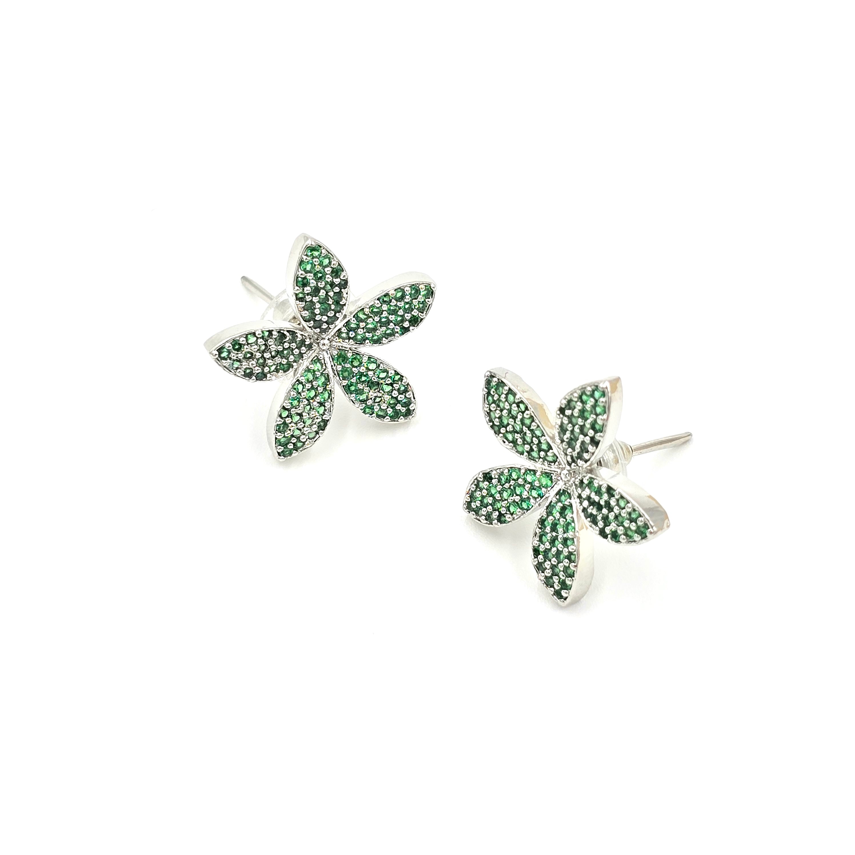 Emerald Bloom Studs