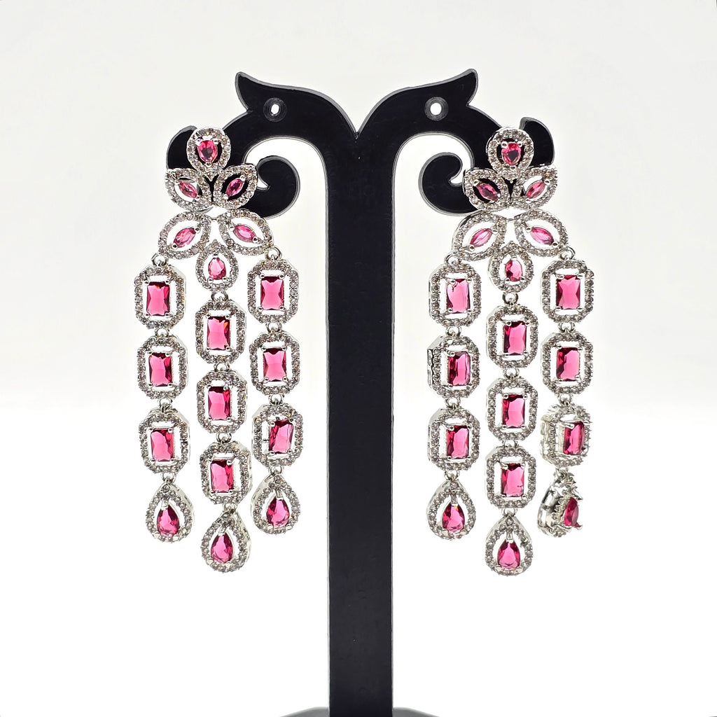 Ruby Cascade Danglers