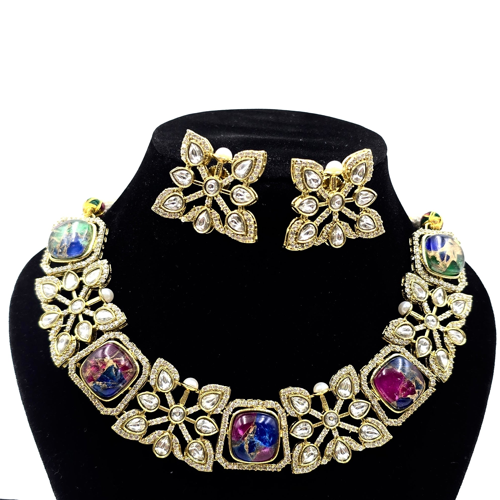 Regal Necklace Set - Multicolor