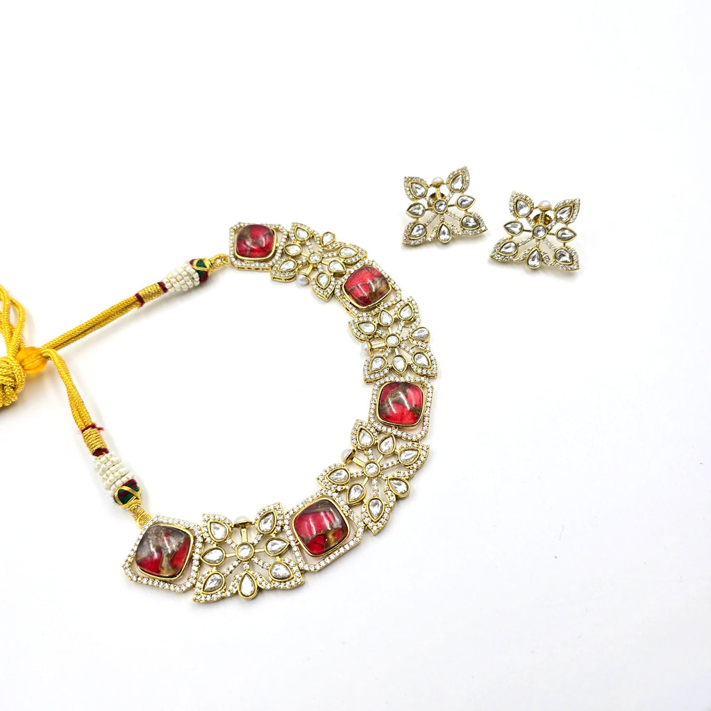 Regal Necklace Set - Red