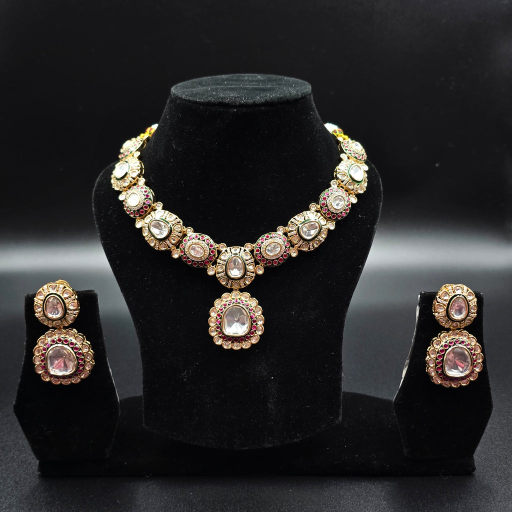 Zarqa Ruby Necklace Set