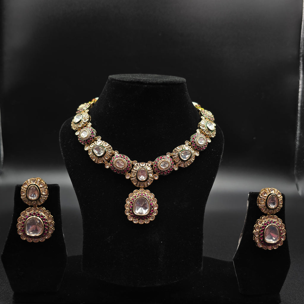 Zarqa Ruby Necklace Set
