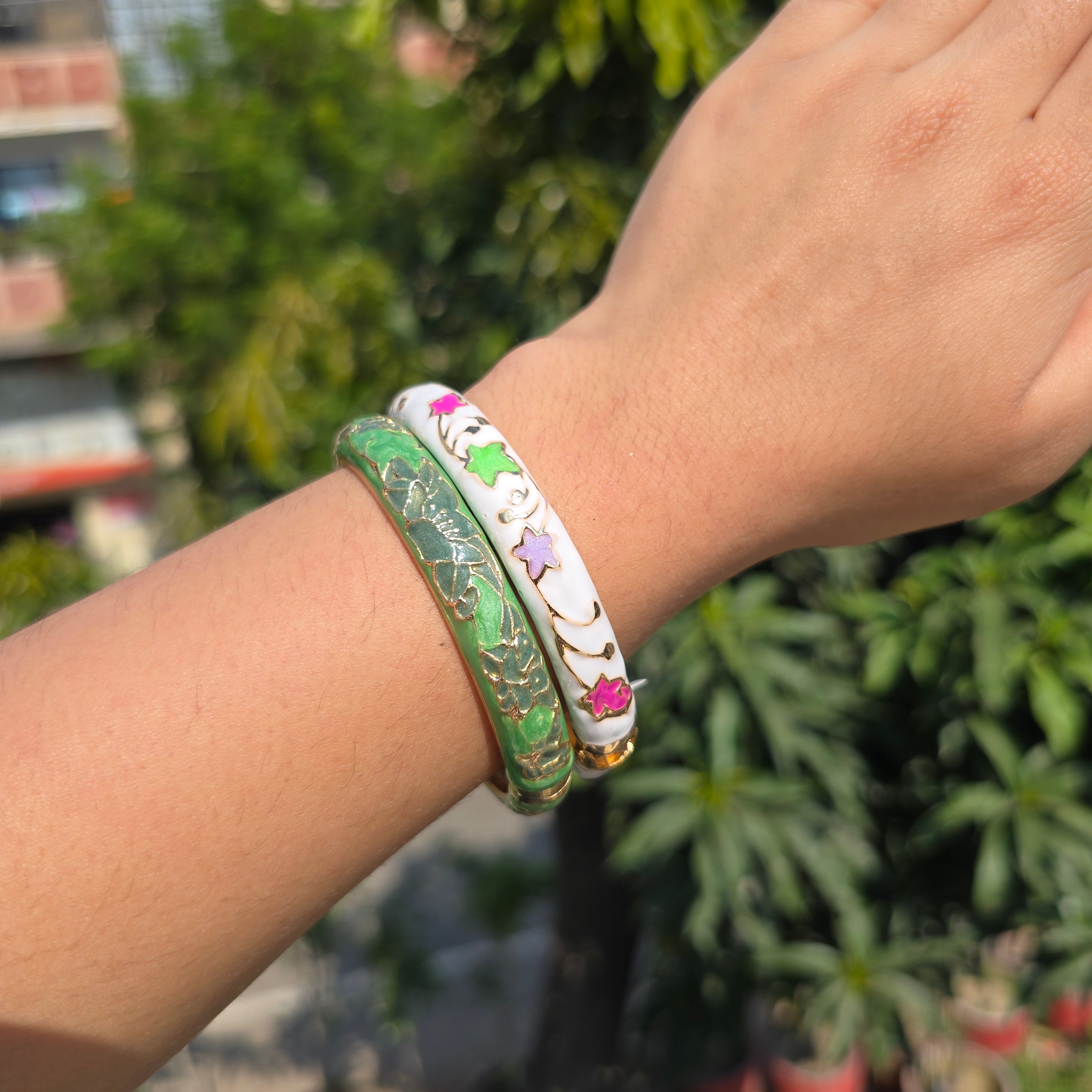 Vintage Enamel Single Bangle