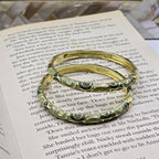 Vintage Enamel Bangle - Pair of 2