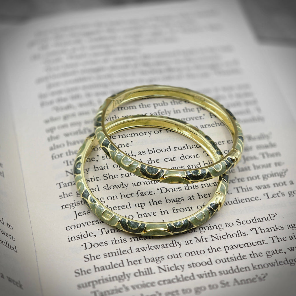 Vintage Enamel Bangle - Pair of 2