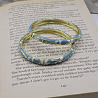 Vintage Enamel Bangle - Pair of 2
