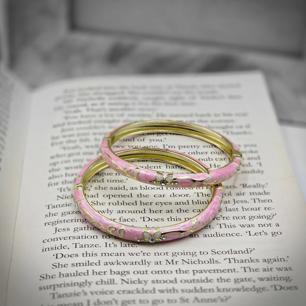 Vintage Enamel Bangle - Pair of 2