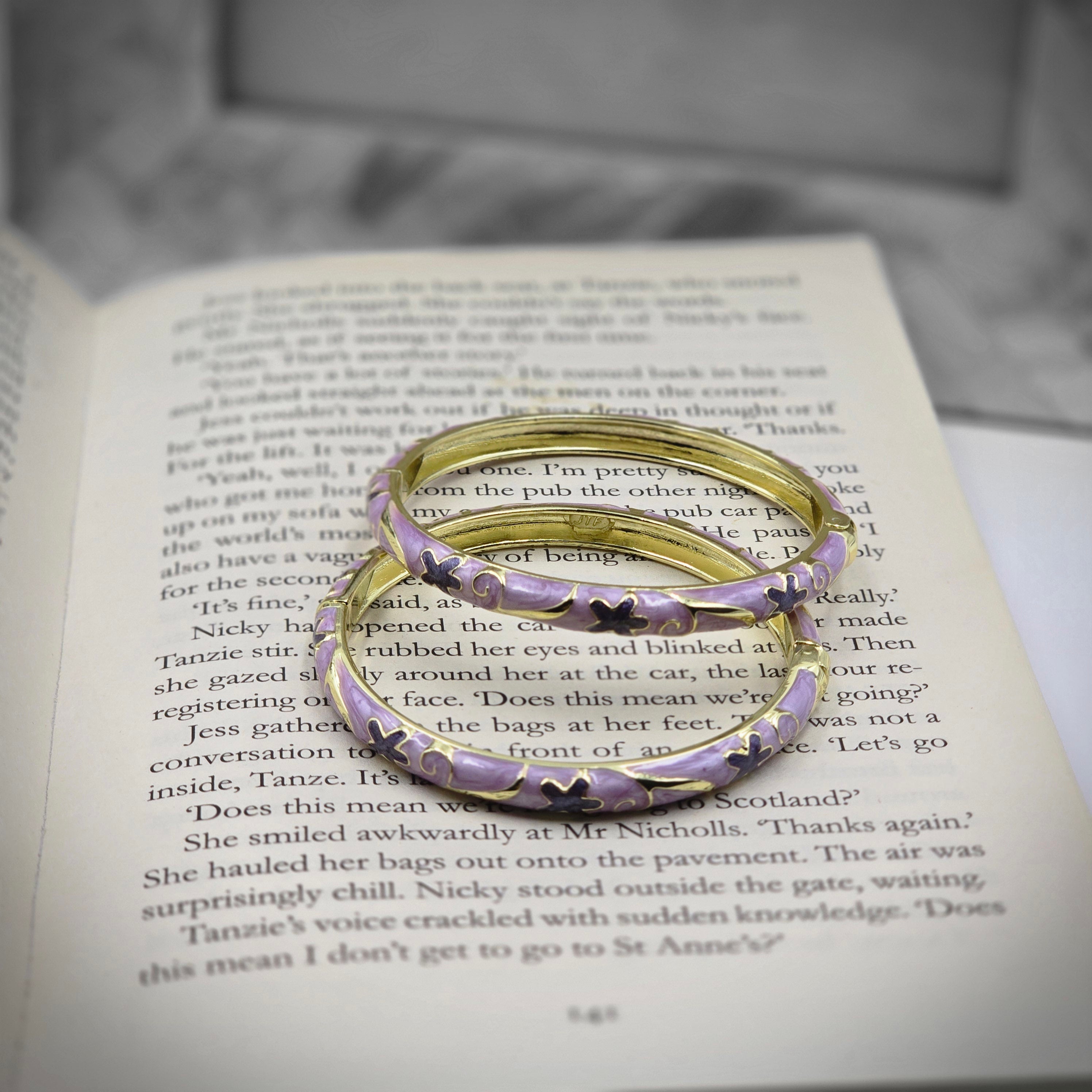 Vintage Enamel Bangle - Pair of 2