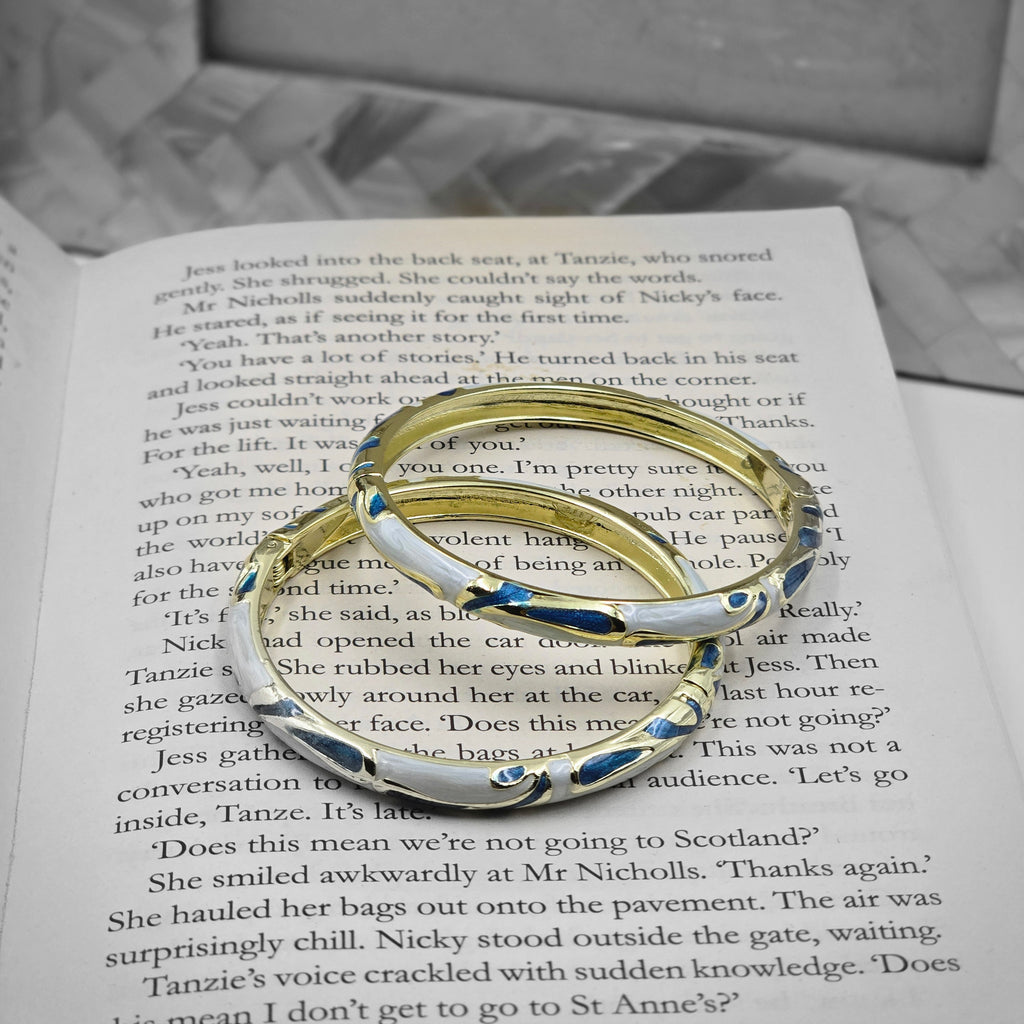 Vintage Enamel Bangle - Pair of 2