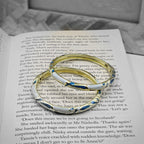 Vintage Enamel Bangle - Pair of 2