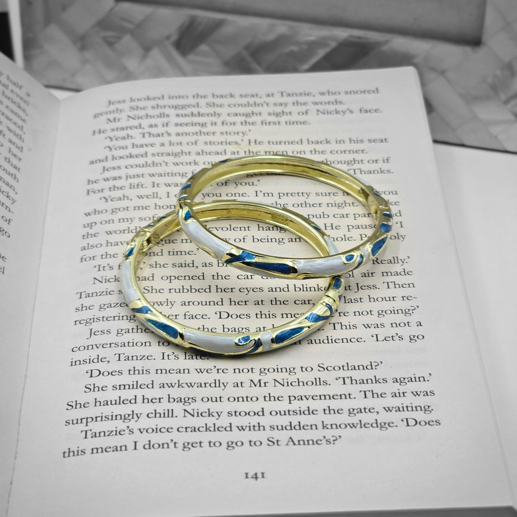 Vintage Enamel Bangle - Pair of 2