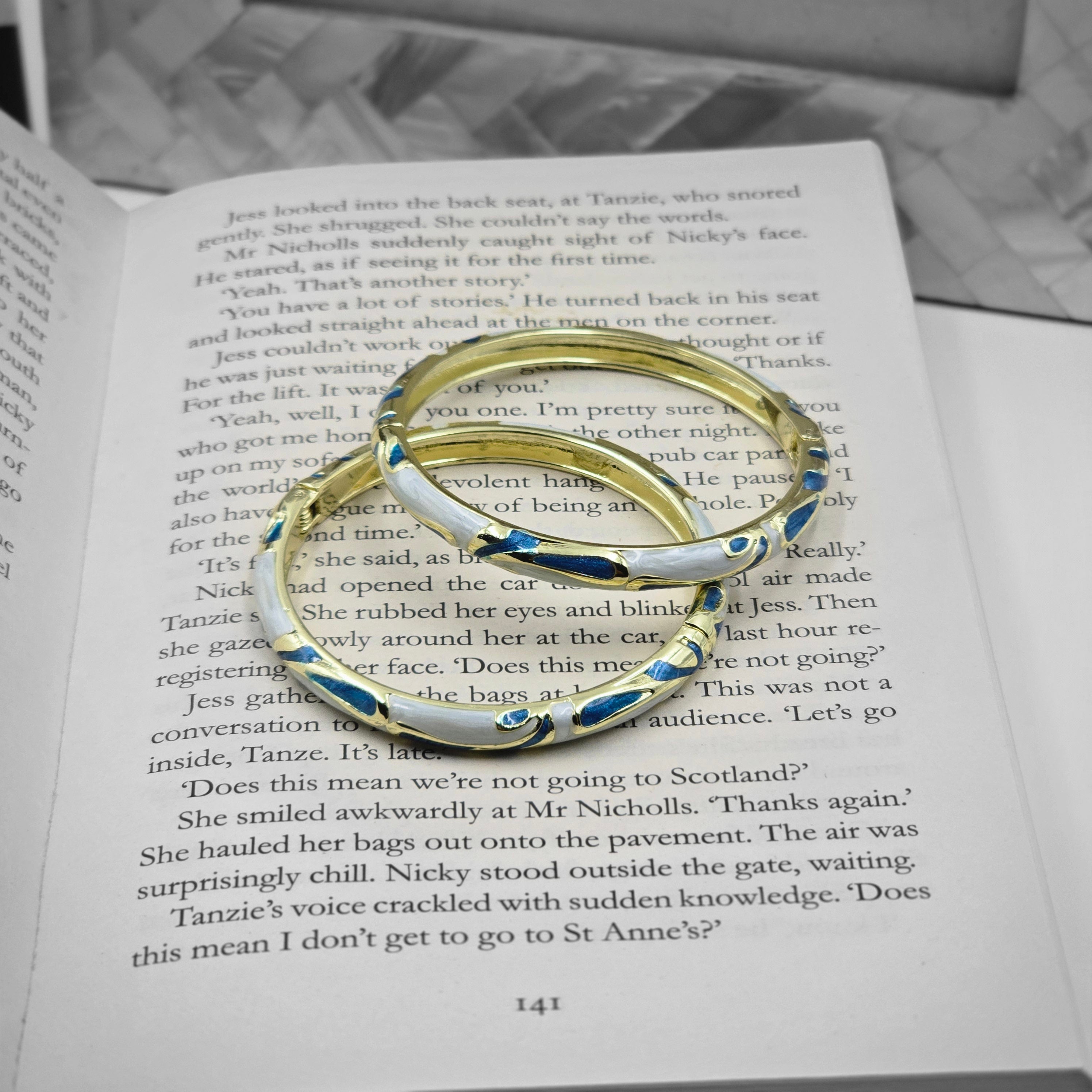 Vintage Enamel Bangle - Pair of 2