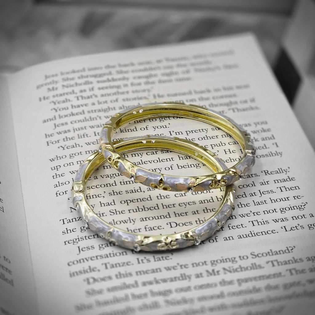 Vintage Enamel Bangle - Pair of 2