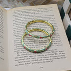 Vintage Enamel Bangle - Pair of 2