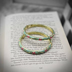 Vintage Enamel Bangle - Pair of 2