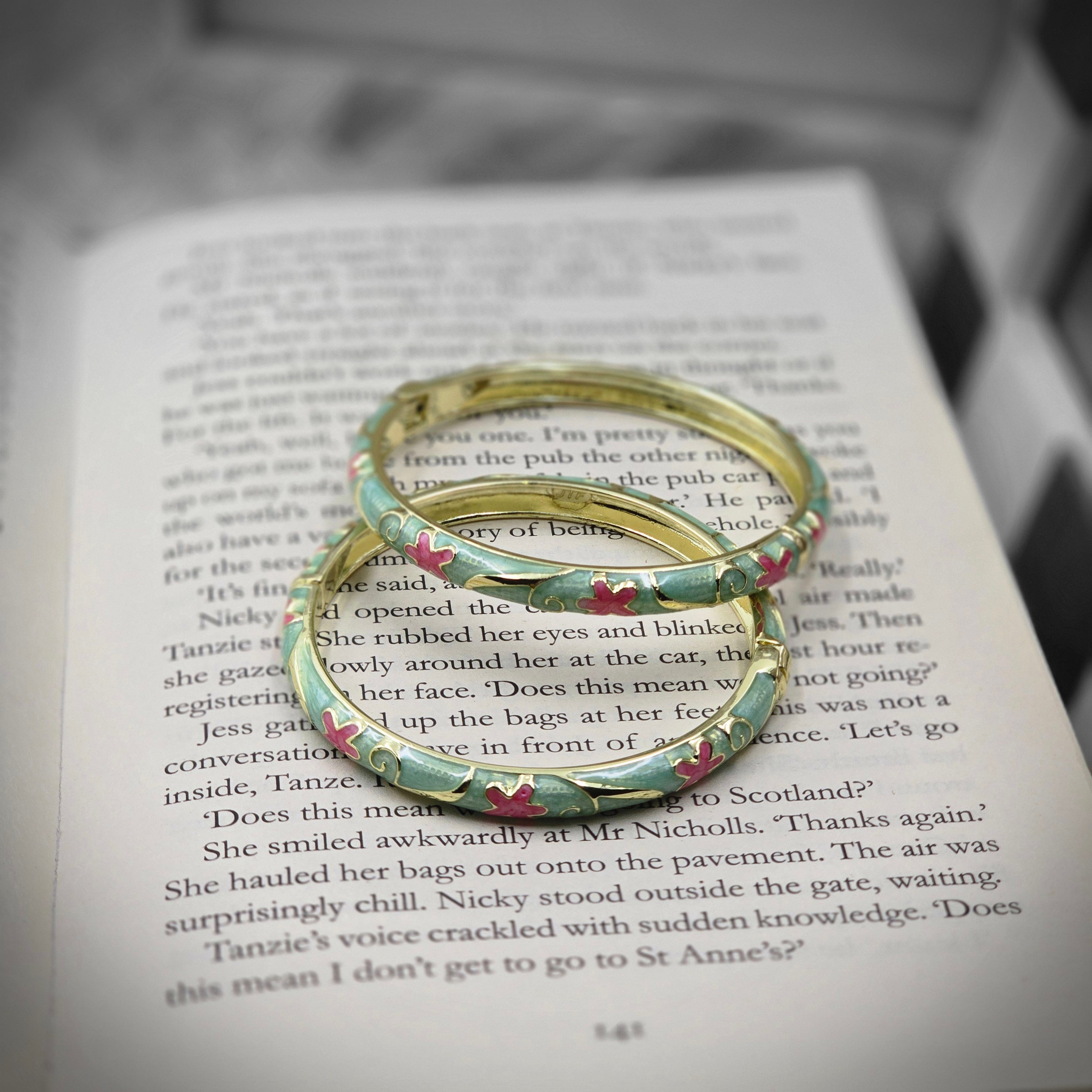 Vintage Enamel Bangle - Pair of 2