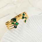 Emerald Stones Statement Bracelet