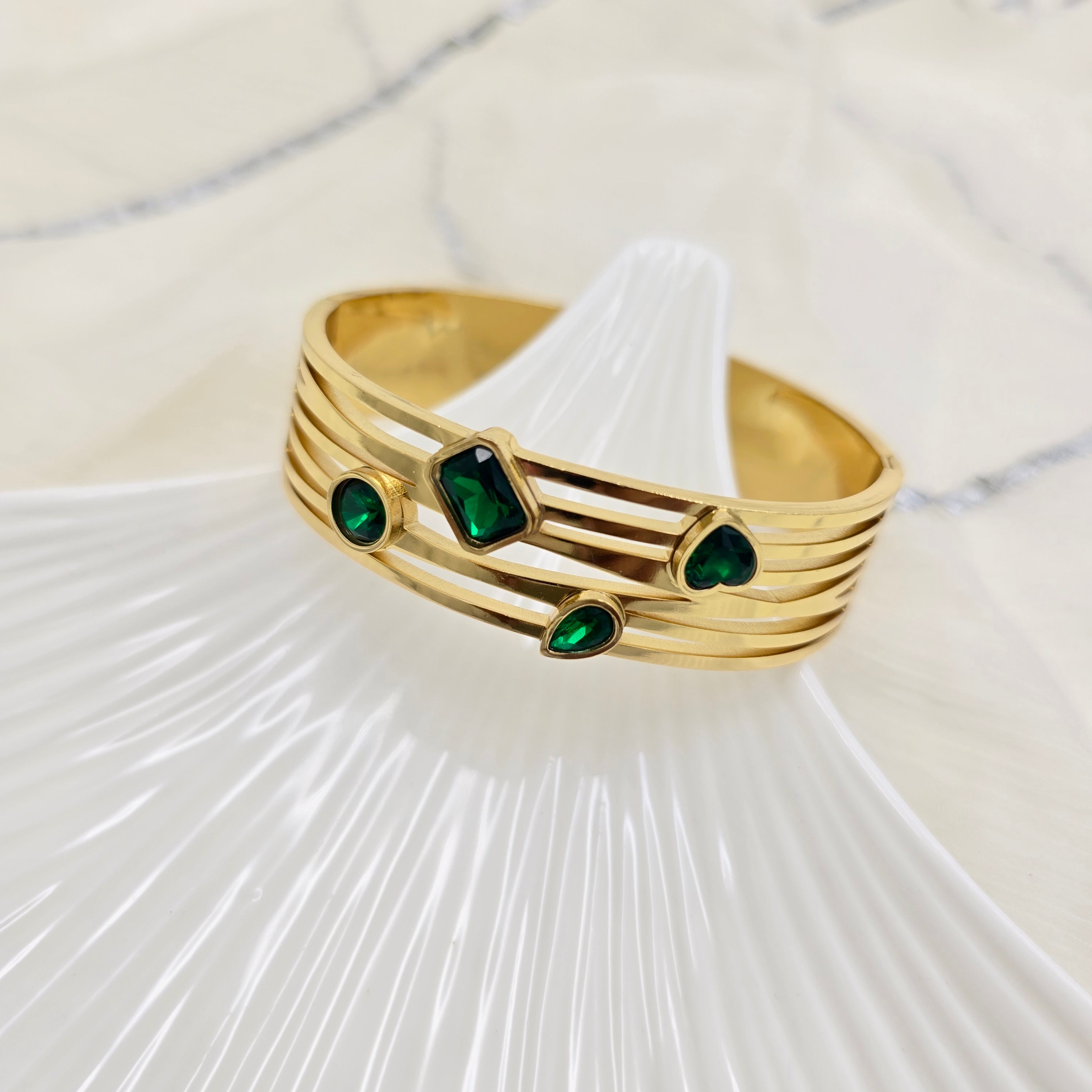 Emerald Stones Studded Bracelet