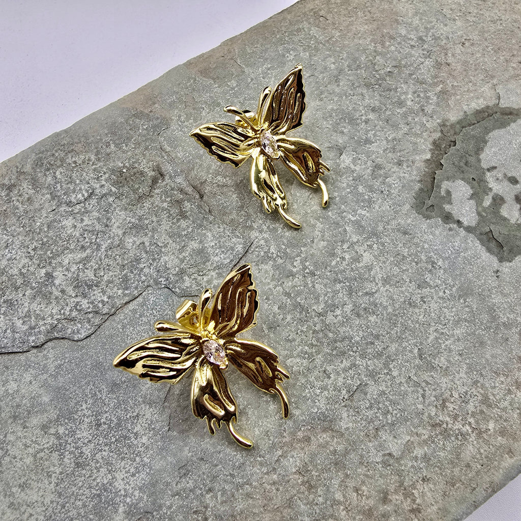 Crystal Butterfly Studs