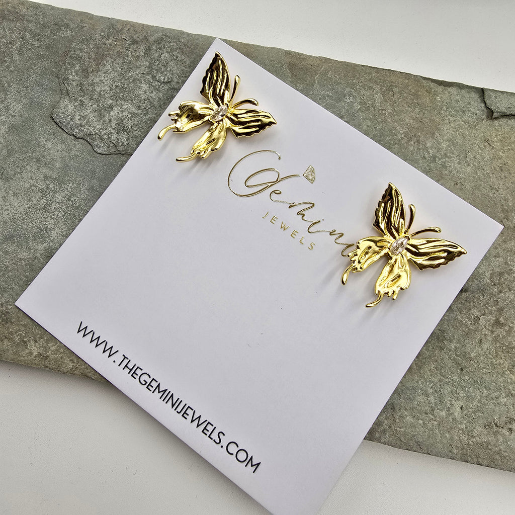 Crystal Butterfly Studs