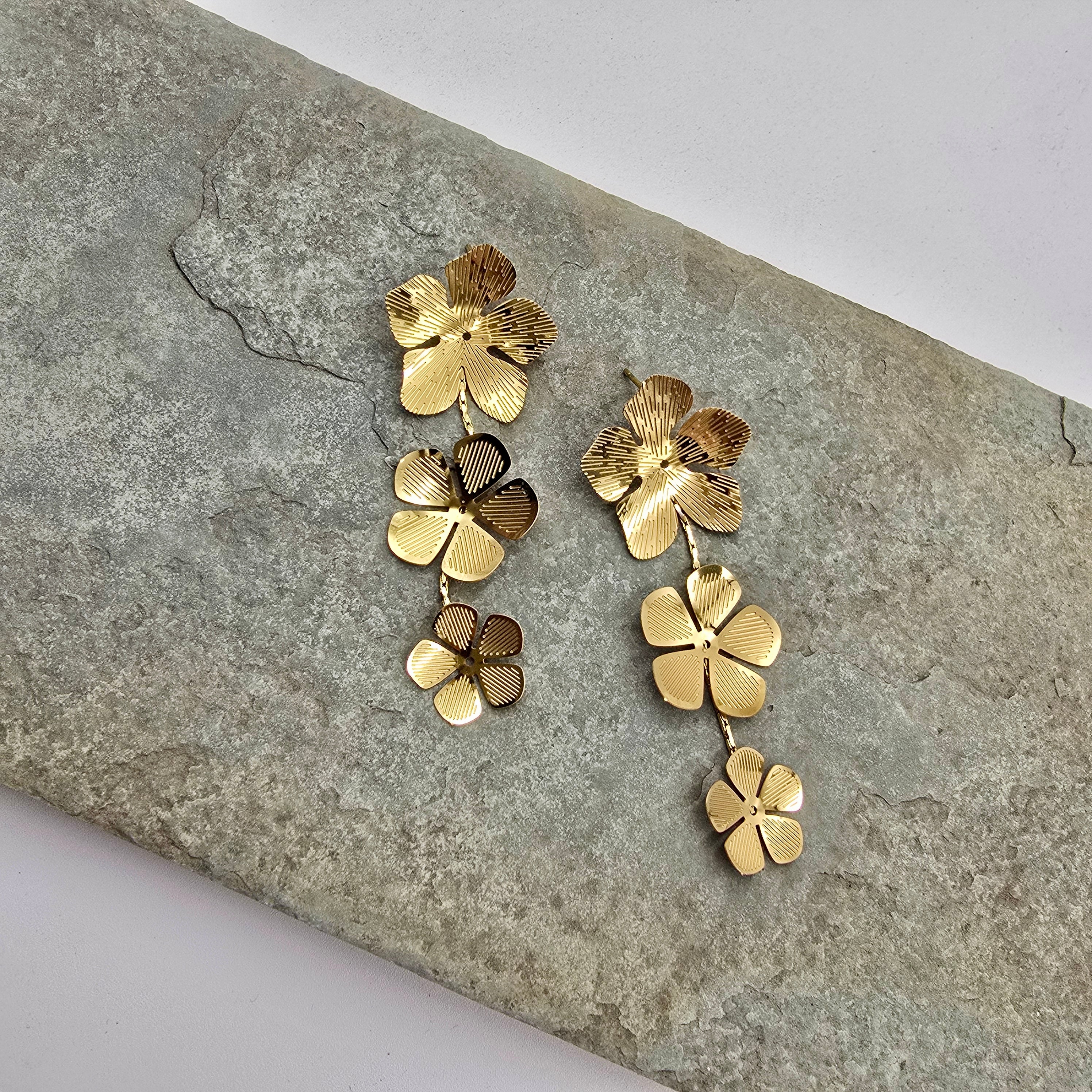 Triple Flower Danglers