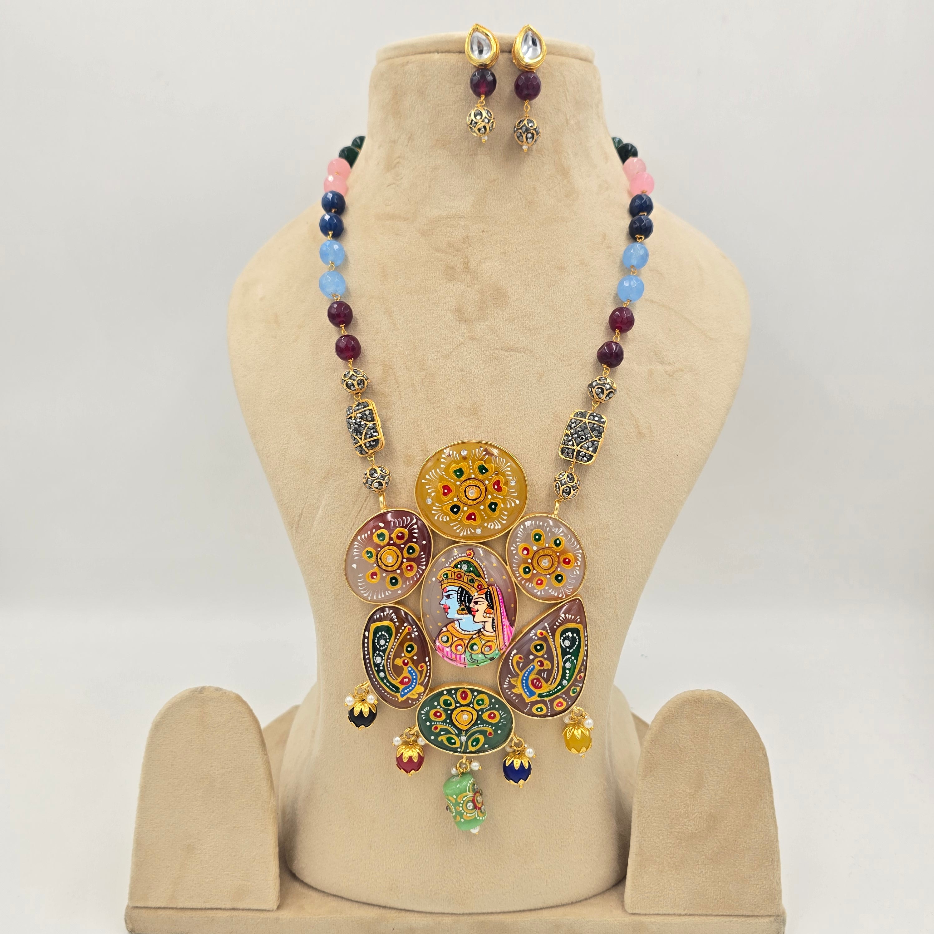 Radha - Krishan Beaded Necklace Set