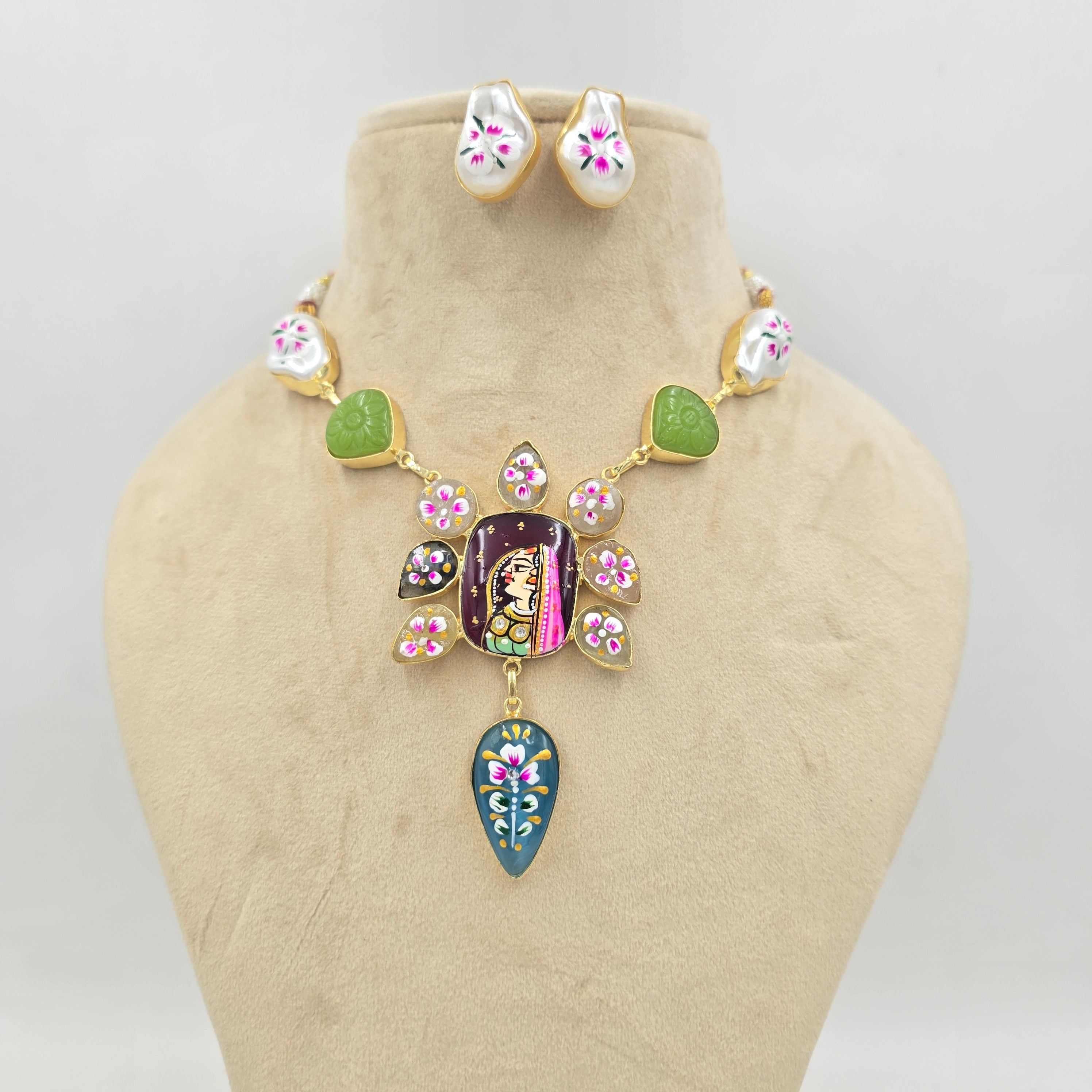 Maharani Hand-painted Necklace Set