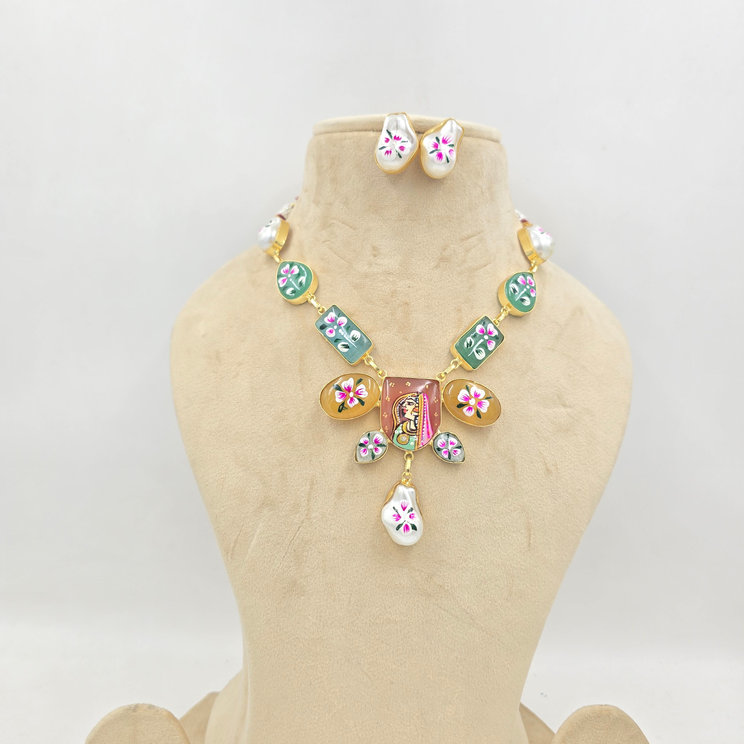 Maharani Hand-painted Necklace Set