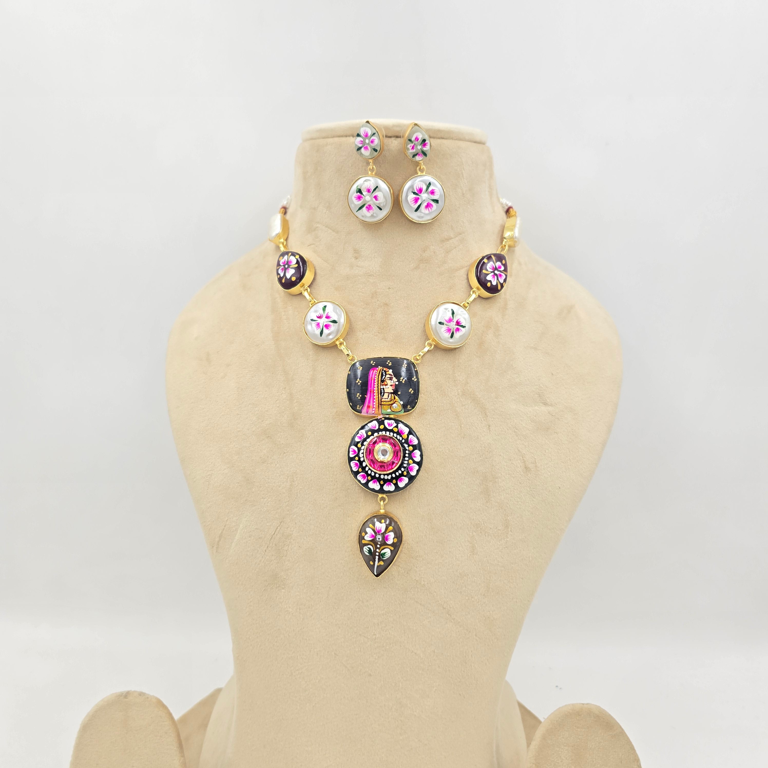 Maharani Hand-painted Necklace Set