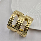 Statement Brass Bracelet Adjustable (Anti Tarnish)