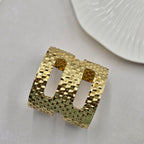 Statement Brass Bracelet Adjustable (Anti Tarnish)