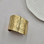 Curvy Brass Bracelet Adjustable (Anti Tarnish)